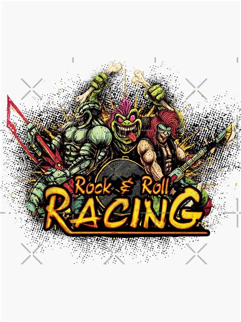 Rock N Roll Racing Sticker For Sale By Nizamo Redbubble