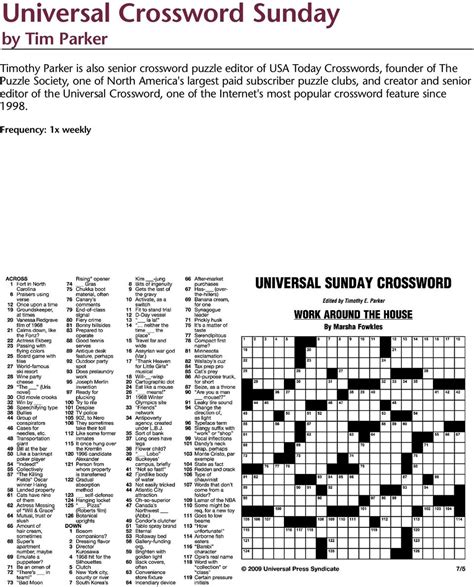 Printable Crossword Puzzles Timothy Parker - Printable Crossword Puzzles