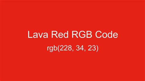 Lava Red Color, Hex and RGB values | CSSColors.com