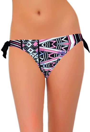 Censored Geometrical Print Bikini Bottom