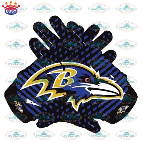 Baltimore Ravens Logo On The Back Of An Oven Mitt