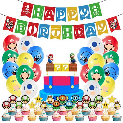 Mario Birthday Party Decorationssuper Mario Birthday Party Supplies