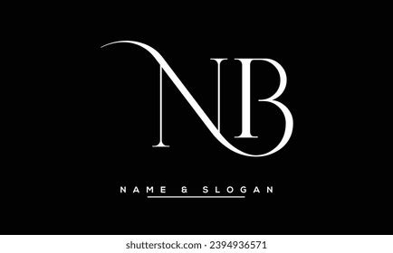 Nb Bn Abstract Letters Logo Monogram Stock Vector Royalty Free