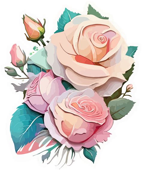 Rose Flower in Pink Color Clipart AI Generative 27245388 PNG