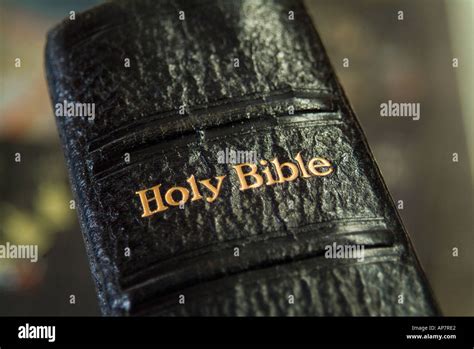 Old leatherbound bible Stock Photo - Alamy