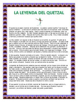 Distance Learning Leyenda Del Quetzal En Espa Ol Spanish Ii Ap Preterite