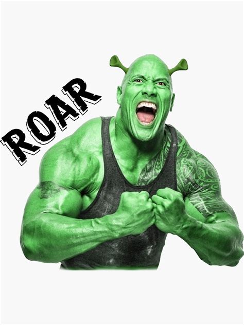 Shrock Do The Roar Sticker For Sale By Captionfreaky Redbubble