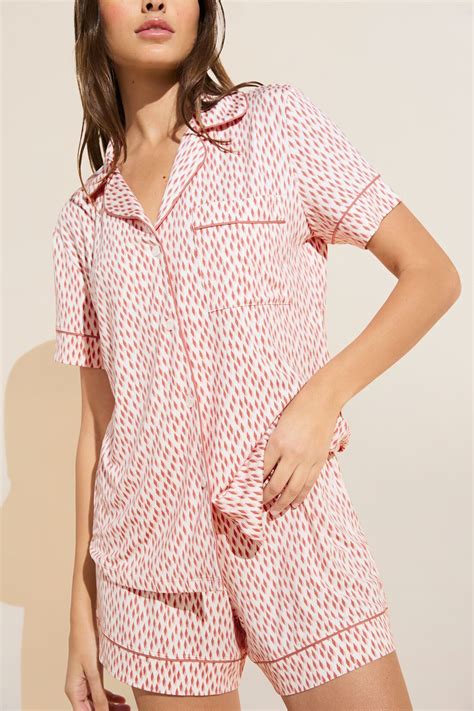 Gisele Printed Tencel™ Modal Relaxed Short Pj Set Eberjey