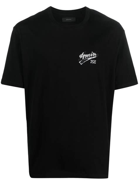 AMIRI 22 Logo Print Cotton T Shirt Farfetch