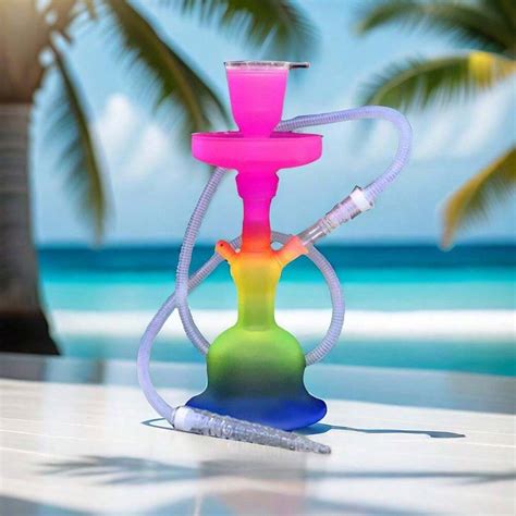 Hookah Set Single Hose Classic Glass Electroplating Rainbow Color Vase