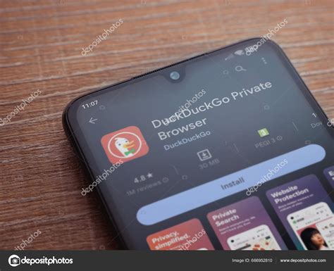 Lod Israel July 2023 Duckduckgo Private Browser App Play Store Stock