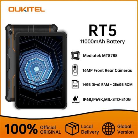 Oukitel RT5 Rugged Tablets 11000mAh 10 1 FHD 8GB 256GB Android 13