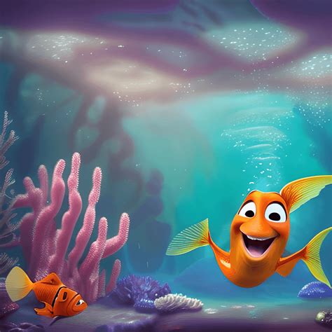 Nemo in an Underwater Scene · Creative Fabrica