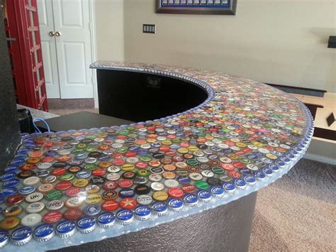 Bottle Cap Bar Top | Made from bottle caps and UltraClear ep ...