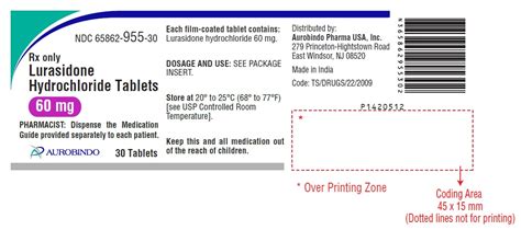 Dailymed Lurasidone Hydrochloride Tablet