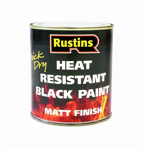 Rustins Hrmb Quick Dry Blackpaint Heat Resistant Black Paint Ml