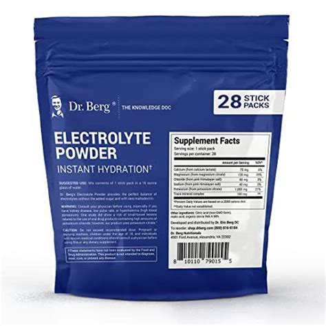 Dr Berg S Electrolytes Powder Packets Travel Size Electrolyte