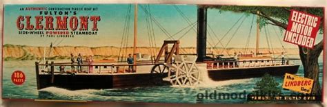 Lindberg Fulton S Clermont Side Wheel Powered Steamboat Motorized