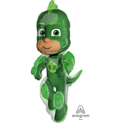 38 Pj Masks Gekko Shp Pkg Foil Balloon PartyBell Ballon