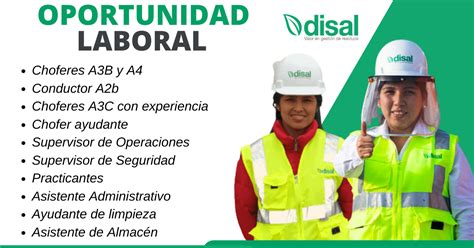 Ofertas De Trabajo En DISAL Se Parte De Nuestro Equipo De Trabajo