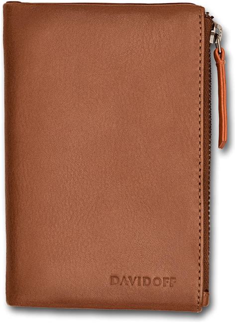 Davidoff Essentials Herren Geldbörse Cognac Moderne Brieftasche aus