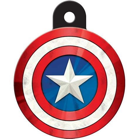 MARVEL Captain America Shield Pet ID Tag, Large Circle – Quick-Tag