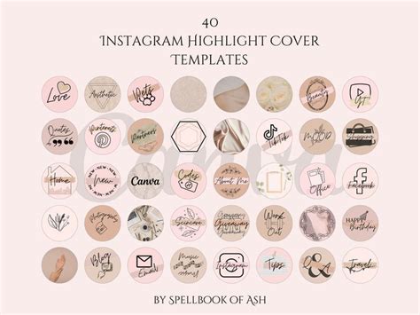 Instagram Highlight Cover Templates Nude Instagram Stories Cover Aesthetic Highlight Icons