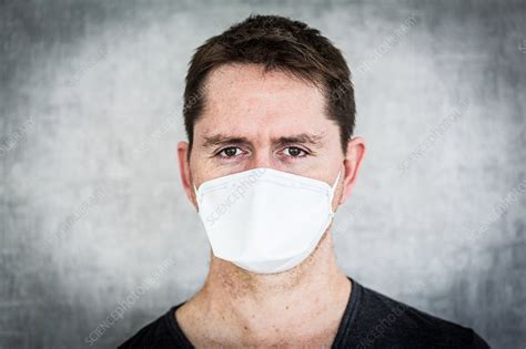 Man Wearing Face Mask Stock Image C Science Photo Library