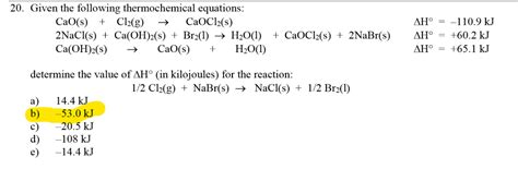 Solved Given the following thermochemical equations: CaO(s) | Chegg.com