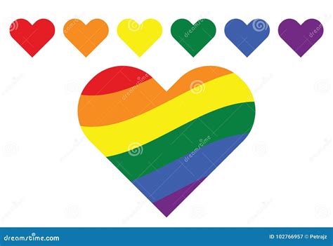 LGBT Gay Rainbow Symbol Hearts Stock Vector Illustration Of Background Homosexual