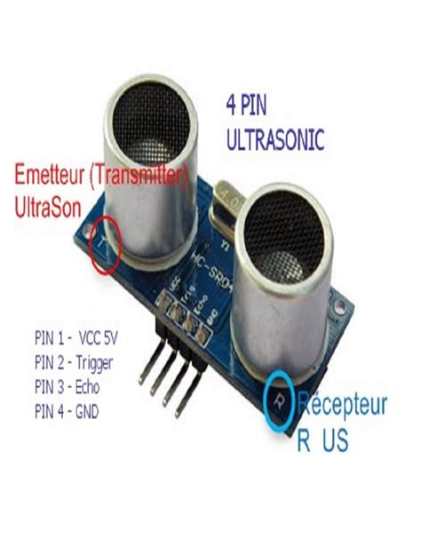 MODULE CAPTEUR ULTRASONS 4 PIN 5V HC SR04