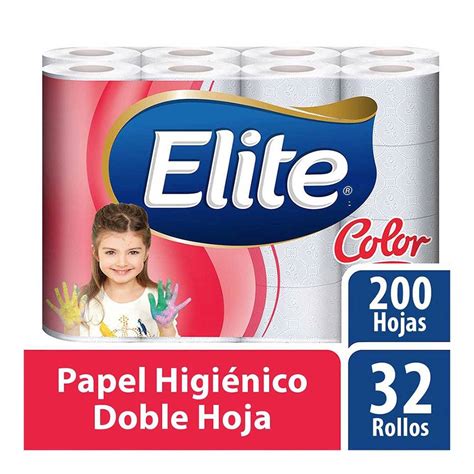 Papel Higiénico Elite Color 32 Rollos Con 200 Hojas C U Walmart