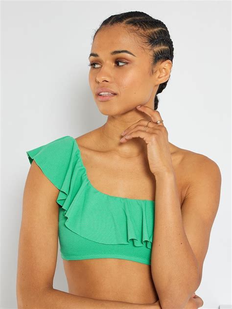 Bandeau One Shoulder Vert Kiabi