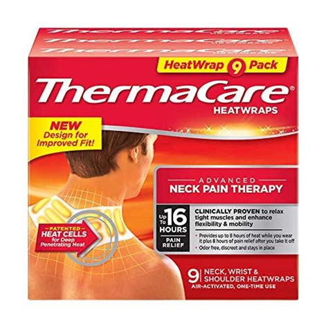 Thermacare Advanced Neck Pain Therapy Heatwraps Air Activated Heat Pads
