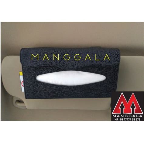 Jual Tempat Tisu Tisue Tissue Sunvisor Mobil Kulit Jeruk Hitam Di Lapak