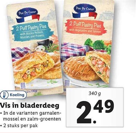 Duc De Coeur Vis In Bladerdeeg Aanbieding Bij Lidl Folders Nl