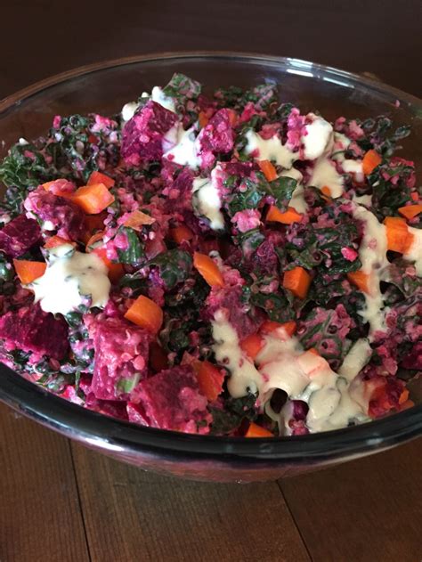 Vegan Kale and Quinoa Beet Salad - Your Mom's Vegan