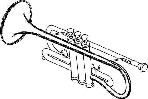 Trumpet Coloring Page Dibujo Para Imprimir