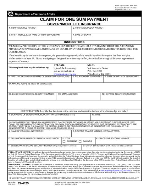 Va Form 29 541 Fill And Sign Printable Template Online Fill Online