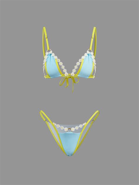 Cut Out Color Block Bikini With Cover Up Kollyy