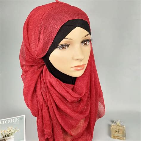 Buy Xdomi New Shimmer Veil Hijab Scarf Cosy Wrinkled