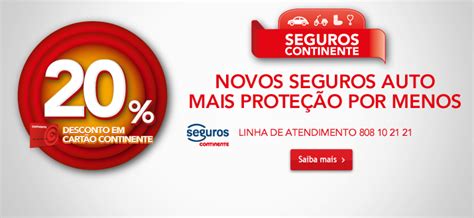 Promoção Continente 20 Desconto Seguros O Caça Promoções