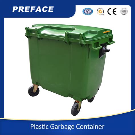 HDPE Material Plastic Dustbin Eco Friendly 1100 Liter Plastic Waste