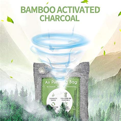 12 Pack Bamboo Air Purifying Bag Activated Charcoal Bags Odor Absorber