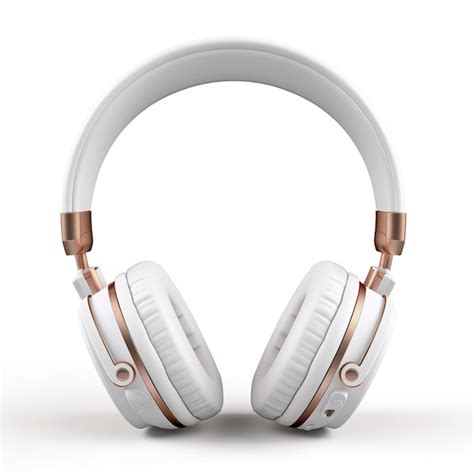 Premium Ai Image White Headphone On White Background Image