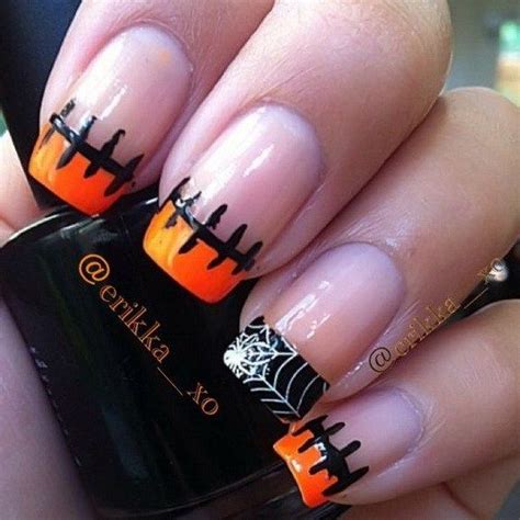 Simple Halloween Tipped Nail Design Halloween Nail Art Ideas Spooky