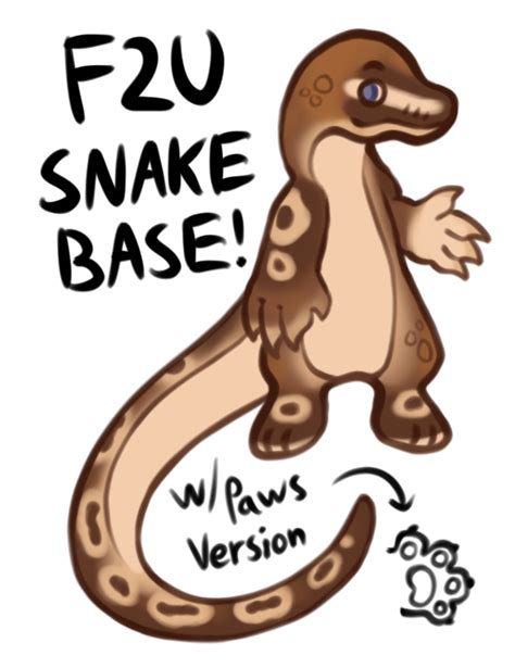 Anthro Snake Base F2u By Beepbopbean On Deviantart