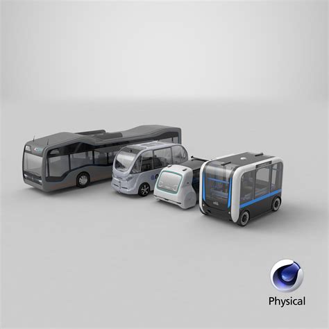 Electric Shuttle Buses Collection 3D Model $199 - .max .fbx .obj .c4d