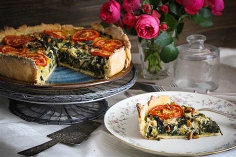 Mangold Zucchini Quiche Mit Sonnentomaten Veggies Vegan