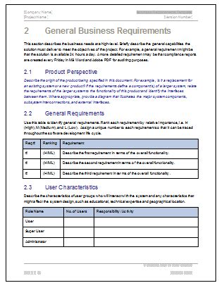 How To Write A Business Requirements Document BRD Templates Forms